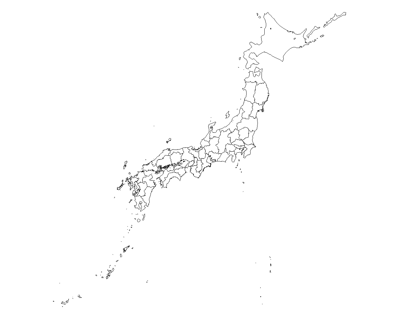 Population pyramids of Aomori, Tokyo, Nagano, and Okinawa on the map of Japan from 2015 to 2045
