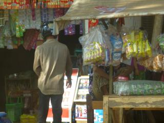 Snacks are sold at the store even in rural villages
