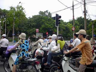 riders in Hanoi