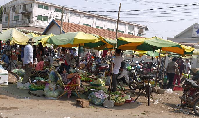 A food market in Phnom Penh