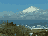Mt. Fuji through the window of Nozomi super express